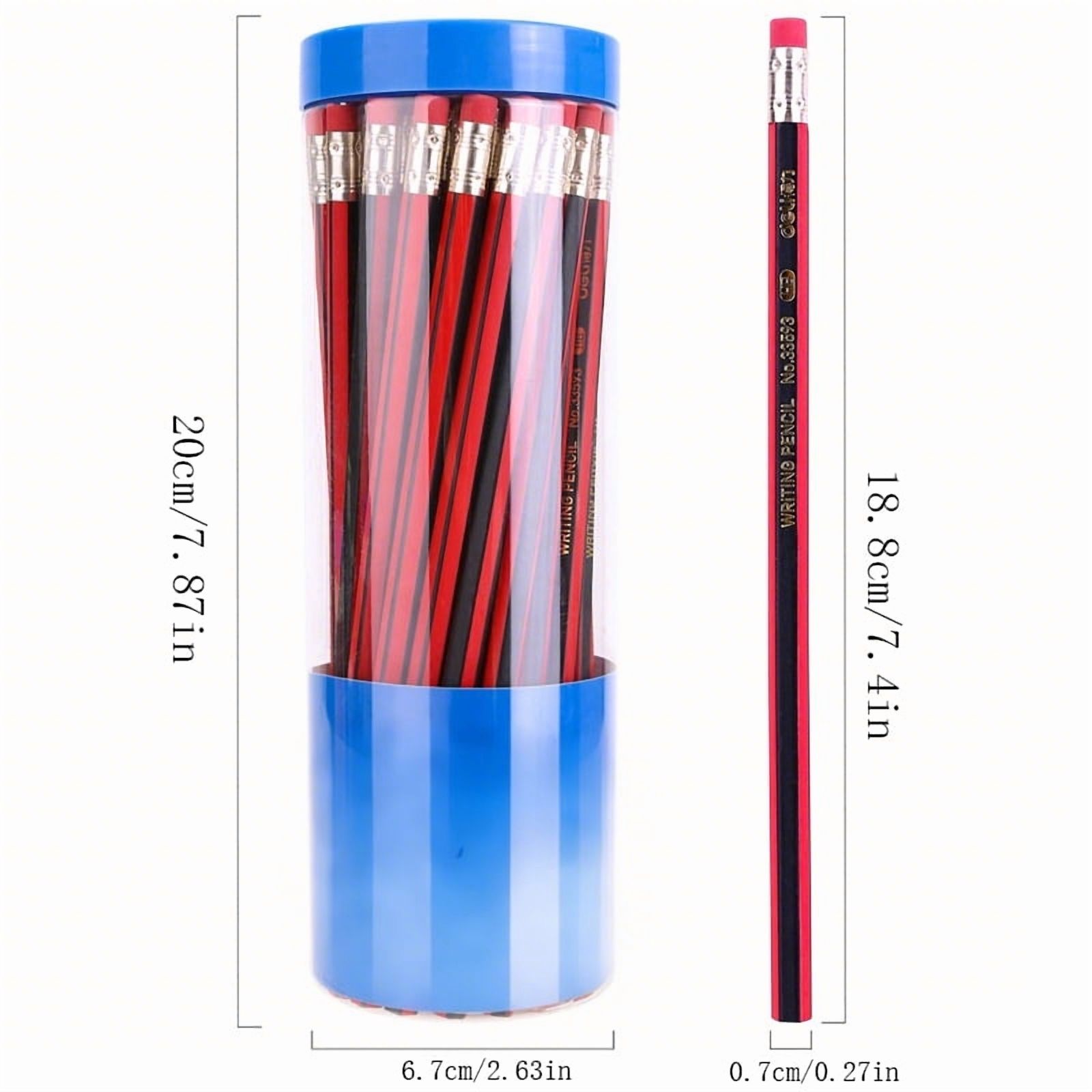 Deli HB Pencils with Eraser, 50 Count