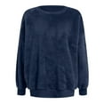 thumbnail image 4 of Njoeus Womens Tops, Women's Spring Winter Warm Oversized Sherpas Pullover Loose Round Neck Fleece Sweatshirt Soft Comfy Outwear Tops S-XXL, 4 of 5