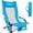 High Back Blue 1 Pcs, variant on Folding Beach Chair for Adults: Low/High Back Chairs with Carry Bag - Extra Wide Seat Chair with Comfortable Pillow & Storage Pocket (1 Pack & 2 Pack, Blue)