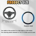 thumbnail image 2 of Bling Soft Leather Steering Wheel Cover, 15 Inch Colorful Rhinestones Auto Elastic Protector with Crystal Diamond for Women, Car Accessories for Most Cars, SUVs, Blue, 2 of 12