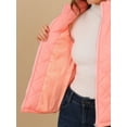 thumbnail image 7 of Allegra K Women's Stand Collar Lightweight Gilet Quilted Zip Vest, 7 of 7