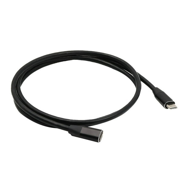 Cable extensor USB 3.1 tipo C de 1 metro, macho a hembra (negro)