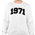 thumbnail image 2 of 1971 College Style Sweatshirt Unisex 5X-Large White, 2 of 5