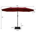 thumbnail image 6 of Patiojoy 15Ft Outdoor Double-Sided Patio Umbrella Parasol with Base, 6 of 9