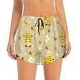 thumbnail image 4 of Lsque Cute Bee Gnomes Printed Women's Running Shorts with Liner Pockets,Elastic Quick Dry Workout Athletic Gym Yoga Shorts,Womens High Waist Shorts-Medium, 4 of 9