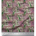 thumbnail image 1 of Soimoi Poly Georgette Fabric Leaves, & Parrot Bird Print Sewing Fabric Yard 52 Inch Wide, 1 of 3
