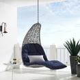 thumbnail image 1 of Modway Landscape Hanging Chaise Lounge Outdoor Patio Swing Chair in Light Gray Navy, 1 of 7
