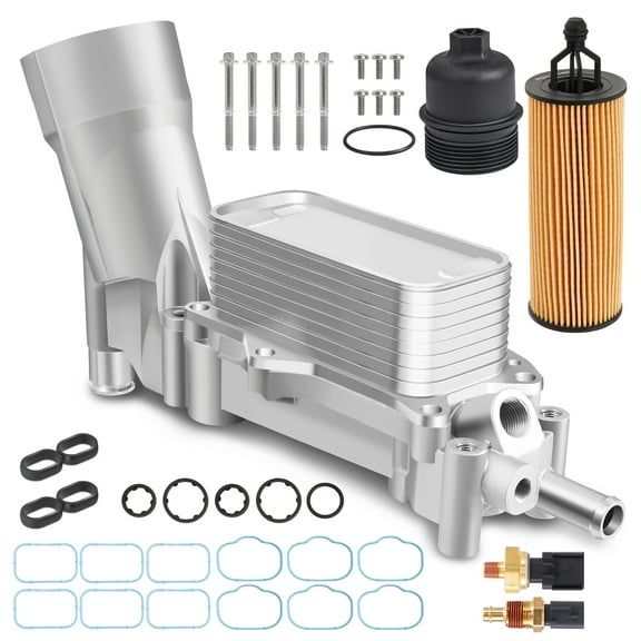 926-959 Aluminum Engine Oil Filter Housing with Oil Cooler Sensors and Gaskets for 2011-2016 Jeep Dodge Chrysler Ram 3.6L