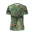thumbnail image 5 of Wukai Succulents Print Men's Short-Sleeved Mesh T-Shirt,Quick-Dry Short Sleeve Workout T-Shirt-Medium, 5 of 8