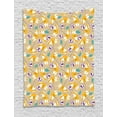thumbnail image 1 of Umbrella Tapestry, Summer Repetitive Pattern of Beach Scene with Funny Balls and Flip Flops, Wall Hanging for Bedroom Living Room Dorm Decor, 40W X 60L Inches, Ecru and Multicolor, by Ambesonne, 1 of 2