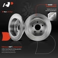 thumbnail image 5 of A-Premium 12.44 inch Rear Solid Disc Brake Rotors + Ceramic Brake Pads Kit Compatible with Select Jeep Models - Wrangler 2007-2017 Wrangler JK 2018-2018 6-PC Set, 5 of 8