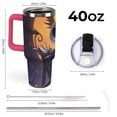 thumbnail image 3 of Jack Skellington 40 Oz Large Capacity Car Cup With Lid And Straw Stainless Steel Tumblers Cup With Handle For Women And Men, 3 of 8