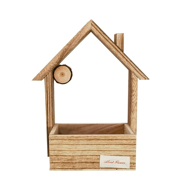 Fiudx Maceta Colgante de Madera Europea, Diseño de Cesta para Colgar En La Pared, Material Resistente y Duradero, Solución Que Ahorra Espacio, Decoración Versátil para La Sala de Estar, Fácil Instala