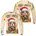 thumbnail image 3 of Merry Christmas Santa Cavalier King Charles Spaniel Scarf Twinkling Lights Xmas Holiday All Over Print 3D Sweatshirt Unisex Merch Dog Lover Gifts - 00022, 3 of 6