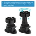 thumbnail image 4 of Adjustable Legs, 8 Pack 46 x 60mm - Furniture Leveling Foot, Thin Legs Leveler Support Frame for Bed Sofa (Black), 4 of 5