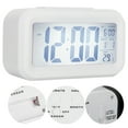 thumbnail image 4 of LCD Electronic Clock Large Screen Mute Smart Time Temperature Display Alarm Clock GHY‑501White, 4 of 8
