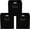 Black, variant on Yunkeeeper storage bins Cubes, Fabric Cube Organizer with Handle, Foldable Cube Bins for Cloth or Accessary Storage, 11x11x11, Set of 3,(Gray)