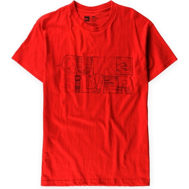 Camiseta gráfica Quiksilver Option Alt para hombre roja grande