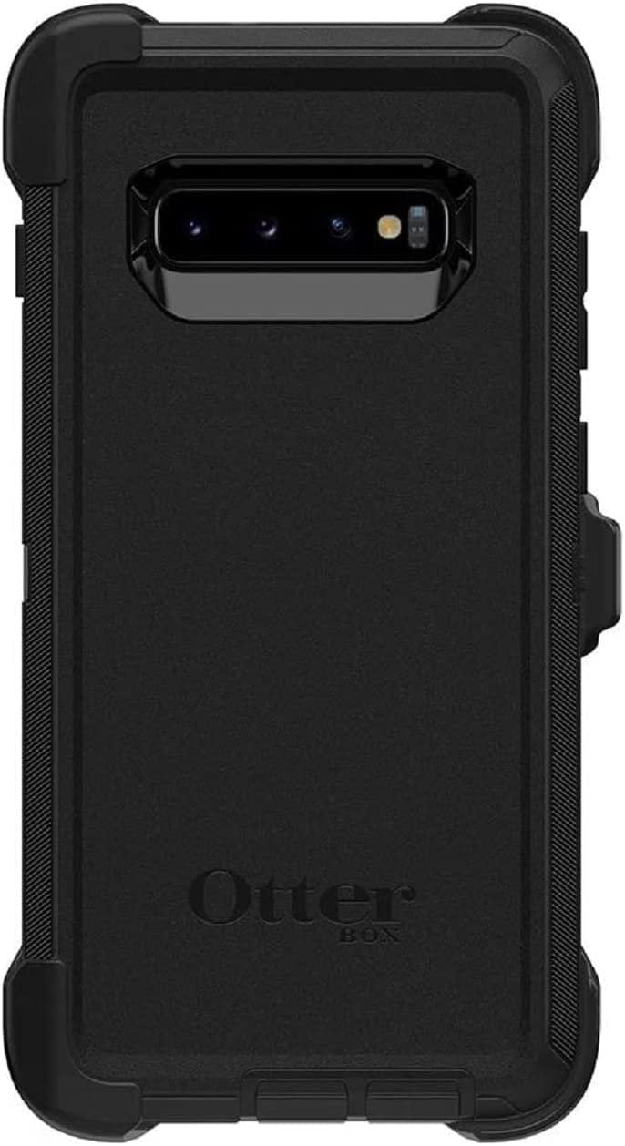 OtterBox Defender Series Screenless Edition Case for Samsung Galaxy S10+ Only - Holster Clip Included - Non-Retail Packaging - Black