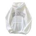 thumbnail image 3 of Sudaderas con capucha informales para mujer Otoño Invierno nuevo Tricolor Colorblock estampado de letras cuello redondo manga larga suéter femenino, 3 of 5