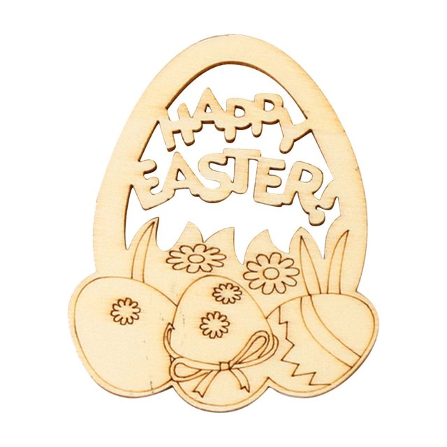 Décorations de Pâques pour la Maison, Pendentif Suspendu en Bois Cadeau Décoration Murale et de Porte, Ensemble de 10 Pcs pour Étiquette de Boutique, Fabrication de Cartes, Scrapbooking, Découpage, Projet d'Art
