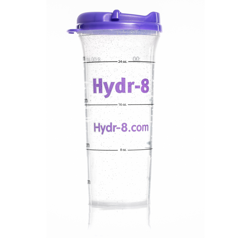 HYDR-8 Purple 32ounce Water Bottle with Swivel Lid