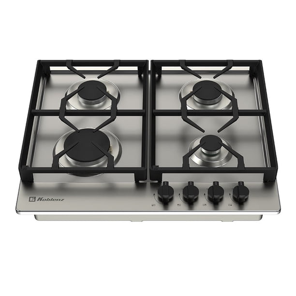 Parrilla de Gas Koblenz de 4 Quemadores, 60 cm, Empotrable de Acero, Gas Natural/Gas LP, PK-607 FI