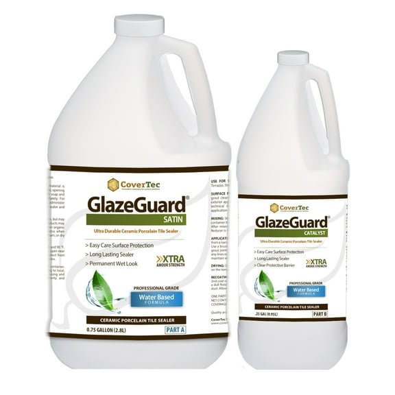 CoverTec GlazeGuard Satin Ceramic & Porcelain Tile Sealer, 1.0 Gal