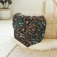 thumbnail image 3 of Sweet Jojo Designs Boho Floral Wildflower Black and Orange Girl Swaddle Blanket, 3 of 5
