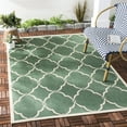 thumbnail image 2 of SAFAVIEH Beach House Sharla Geometric Indoor/Outdoor Area Rug, Green/Creme, 6'7" x 9'2", 2 of 6