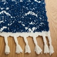 thumbnail image 3 of SAFAVIEH Berber Fringe Vinal Aztec Shag Area Rug, Navy/Ivory, 3'3" x 5'3", 3 of 11