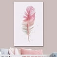 thumbnail image 3 of HFDF Canvas Prt Wall Art Watercolor Pat Splatter Pastel Pk Bird Feather Animals Wildlife Illustrations Modern Art Bohemian Relax/Calm Wilderness Wild for Livg Room, Bedroom, - 12x16inch Framed, 3 of 5