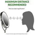 thumbnail image 6 of Ovente 8.5'' Lighted Makeup Mirror, Rechargeable Swivel Gooseneck with Attachable Suction Cup Mount, 10X Magnetic Mini Magnifier, White MOW22W, 6 of 8