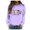 Purple, variant on Tanghaowl Women Sweatshirt Zip Up Sweatshirt Casual Long Sleeve Pullover Tops Stand Collar Loose Fit Basic Solid Color Blue XL