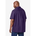 thumbnail image 3 of KingSize Men's Big & Tall Solid Wrinkle-Resistant Short Sleeve Button Down, 3 of 5