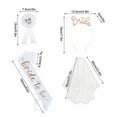 thumbnail image 3 of Bachelorette Party 4-Piece Set for Bride - Bridal Headband Shoulder Straps Sash Badge - Luxury Wedding Accessories Bachelorette Essentials Last Night Out, 3 of 6