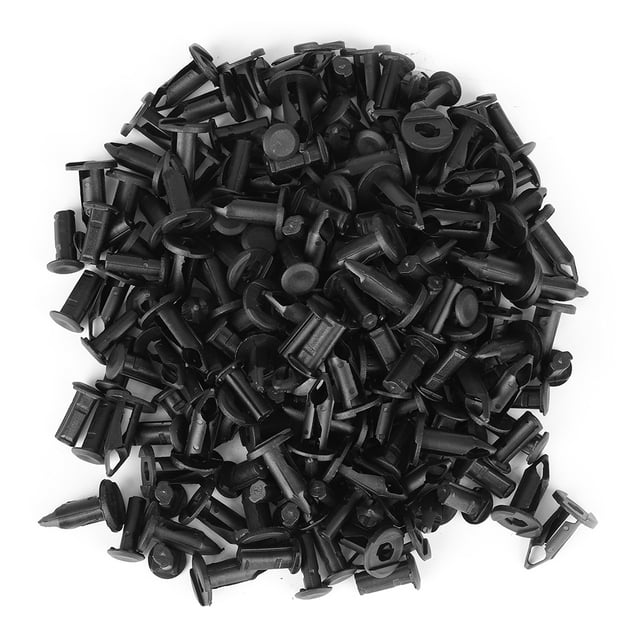 100 Uds. Remaches de guardabarros de parachoques de coche negros sujetadores de Clips de empuje de plástico para Toyota Jadeshay A