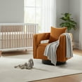 thumbnail image 4 of GOMYHOME Modern Swivel Accent Chair with Pillow, Orange, 4 of 10