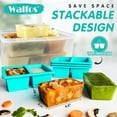 thumbnail image 7 of Walfos Silicone Freezer Tray with Lid, Soup Freezer Molds 4 Packs, Bin and Tongs, Silicone Soup Freezer Container, Perfect For Storing and Freezing Soup, Broth, Sauce, with 12 Removable Labels, 7 of 7
