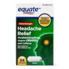 (4 pack) (4 Pack) Equate Extra Strength Headache Relief Acetaminophen Caplets, 250 mg, 24 Ct