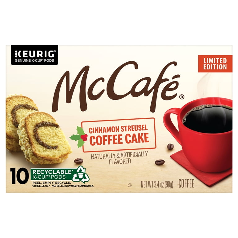 McCafÃ© Cinnamon Streusel Coffee Cake, 10 K-Cup Pods, 3.4 Oz
