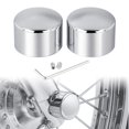thumbnail image 1 of Pbymt Tapas Cromadas Para Tuercas De Eje Delantero Compatibles Con Harley Softail Sportster Road King Electra Street Glide 2002-2023, 1 of 5