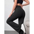 thumbnail image 3 of DENTOYOU Womens Crossover Yoga Pants High Waisted Flare Leggings Tummy Control Bootcut Workout Pants Casual Athletic Leggings Black L, 3 of 8