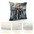 thumbnail image 4 of Orinice Fighter Jet Clouds War Graphic Decorative Throw Pillow Cover for Home Couch Living Room Bed Sofa - Aesthetic Decor, All Year Round Use, 1PC 24x24in, 4 of 5