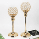 thumbnail image 5 of Candelabro Portavelas Cristal Regalo Adornos Boda Fiesta Lab.G, Dorados, 5 of 5