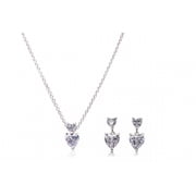 Pandora Sparkling Double Heart Jewelry Gift Set