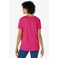 thumbnail image 3 of Woman Within Women's Plus Size Marled Cuffed-Sleeve Tee, 3 of 6