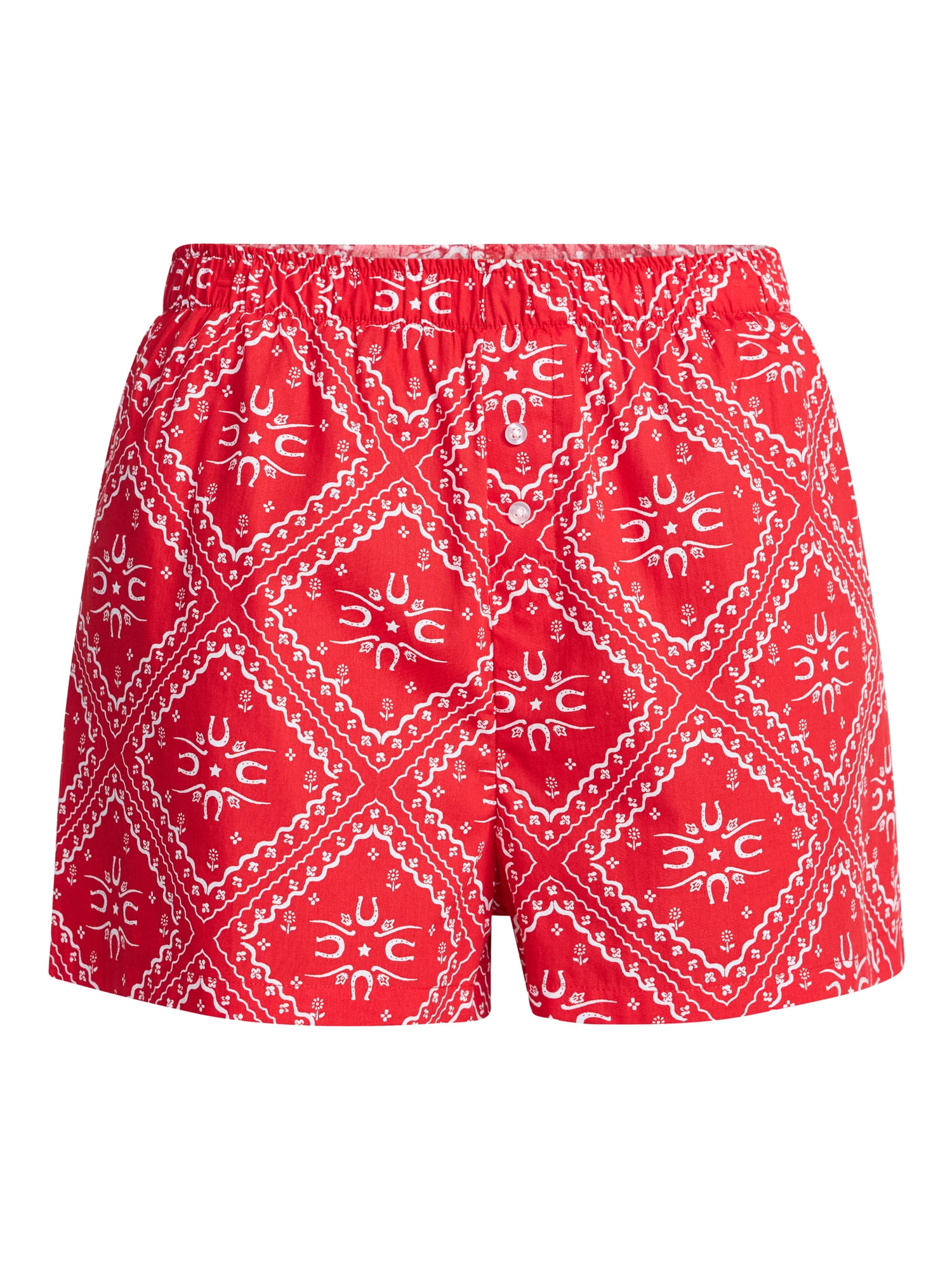 No Boundaries Cotton Boxer Sleep Shorts, 3" Inseam, Women's XS-XXL