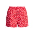 thumbnail image 3 of No Boundaries Cotton Boxer Sleep Shorts, 3" Inseam, Women's XS-XXL, 3 of 5