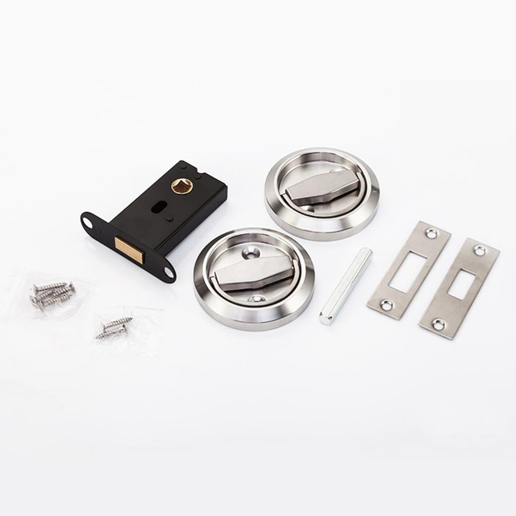 Axioma Additional door lock, stainless steel, rotary bolt, cabinet door lock, gate bolt Silver